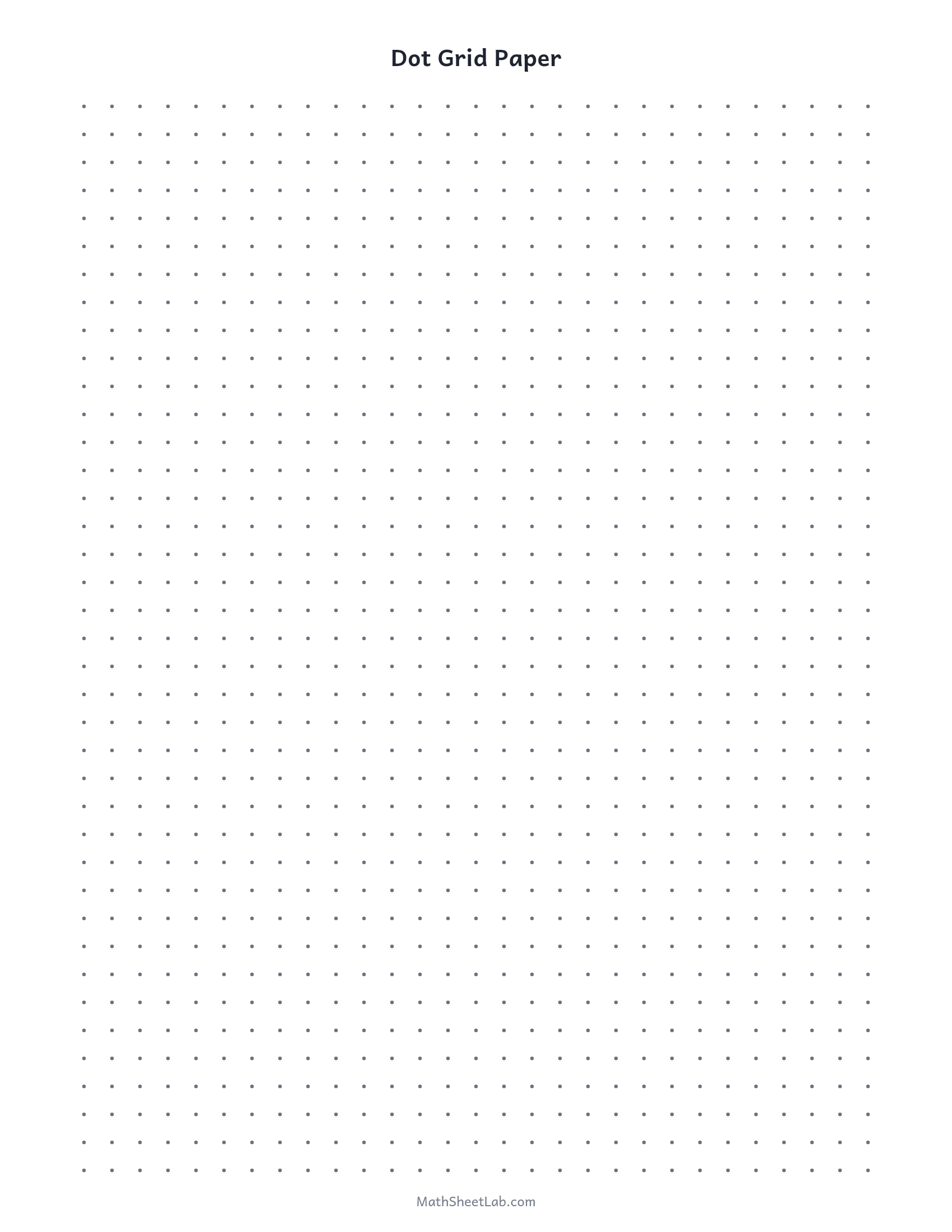 Dot grid paper — free printable PDF preview