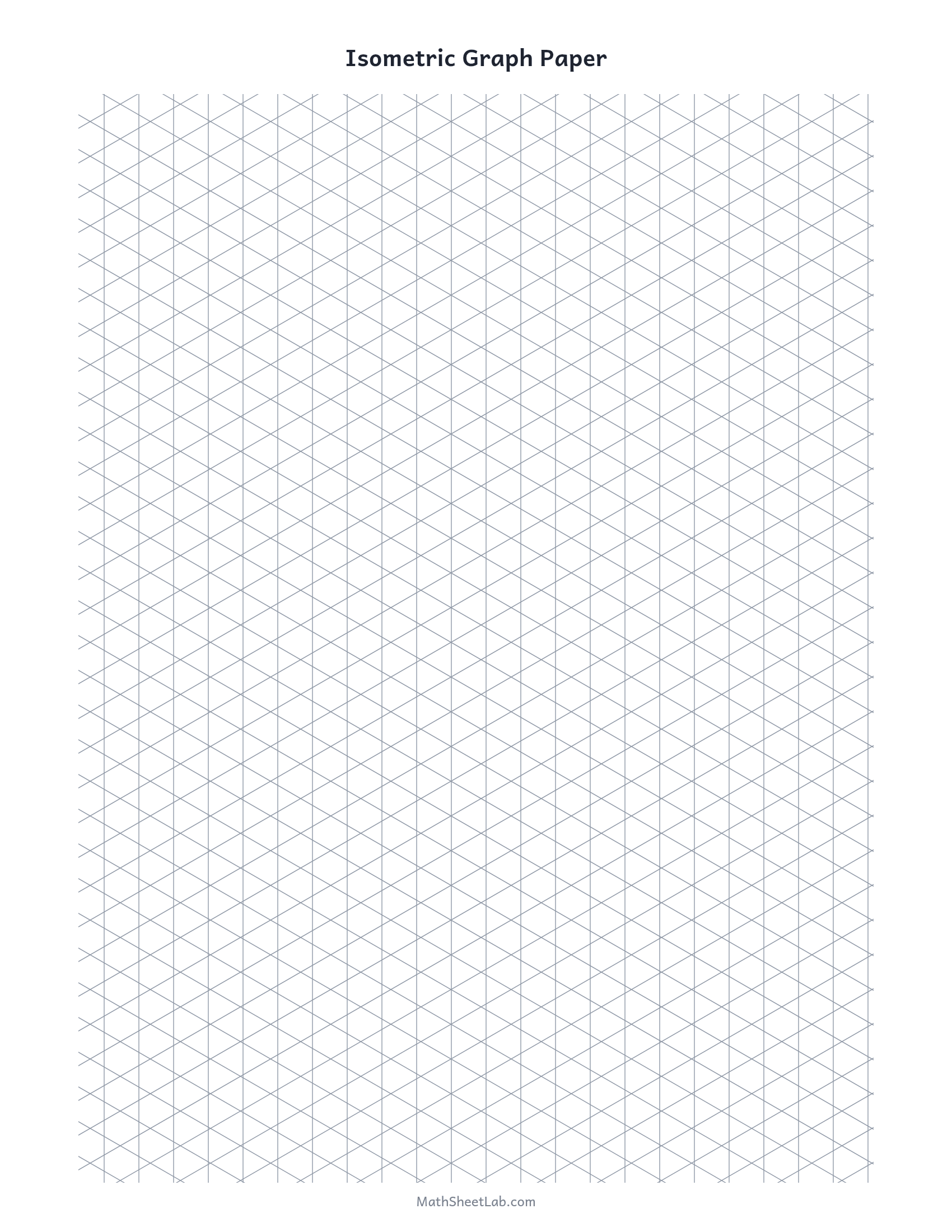 Isometric graph paper — free printable PDF preview